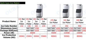 Máquina para hacer hielo de 200 kg, máquina automática para hacer hielo, máquina comercial para hacer bloques de hielo, máquina para hacer cubitos de hielo, adecuada para hoteles, bares y casas de té. - Product Image 4