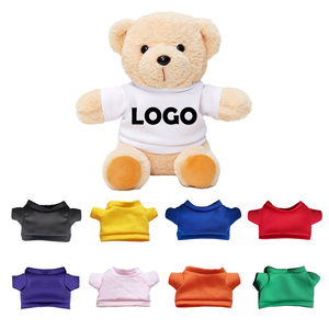 Bán buôn âu yếm Thú nhồi bông biểu tượng tùy chỉnh gấu bông màu sắc khác nhau T-Shirt đồ chơi sang trọng - Product Image 1
