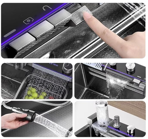 Chất lượng cao Bồn Rửa Nhà Bếp duy nhất Bát thép không gỉ bồn rửa Set thương mại handmade thông minh bồn rửa - Product Image 5