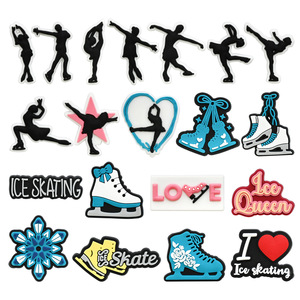 Adornos Personalizados de PVC para Zapatos de Patinaje Artístico, Siluetas de Bailarinas, Elegantes Botones Decorativos para Patines de Hielo, Decoraciones para Deportes de Invierno - Product Image 1