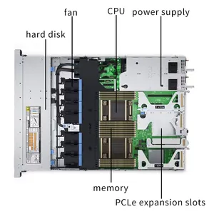 最も安価なオリジナルPowerEdge R650 R640 R650xsサーバー1UラックXeonERPEnterpriseデータベースストレージ高性能サーバー