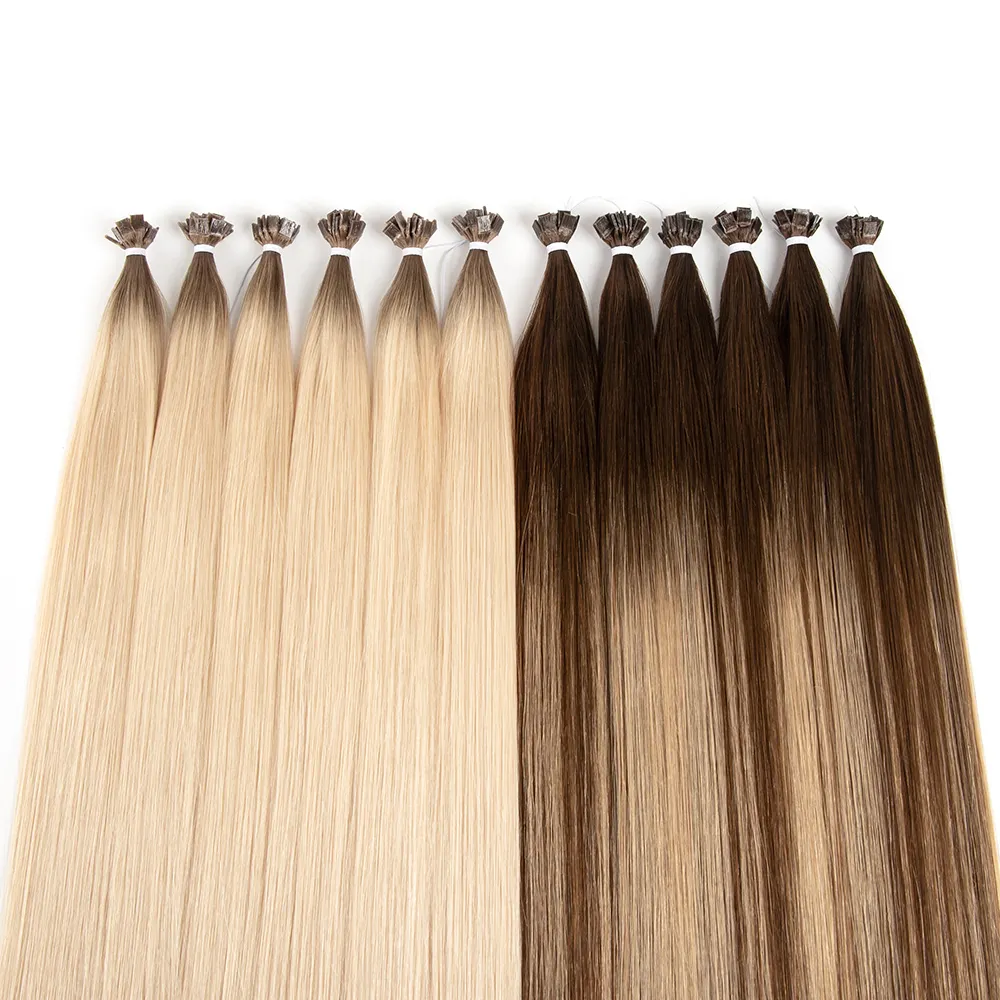 Wholesale russian keratin micro link human hair i tip human hair extensions double drawn extensions de cheveux a tips