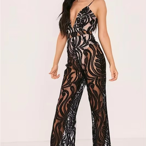 C1074 Migugarment C1074 Vestido Maxi Romántico para Fiesta Nocturna, <span class=keywords><strong>Mono</strong></span> <span class=keywords><strong>Rojo</strong></span> <span class=keywords><strong>de</strong></span> Malla para Mujer al por Mayor para Eventos Románticos - Product Image 1