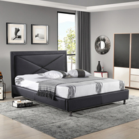 Meubles de chambre à coucher, ensemble de lit noir Antique très bon marché