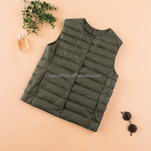 Chalecos Acolchados para <span class=keywords><strong>Mujer</strong></span> Talla Grande, Chalecos Ligeros Plegables con Relleno de Plumas, <span class=keywords><strong>Chaleco</strong></span> sin Mangas para <span class=keywords><strong>Mujer</strong></span> - Product Image 5