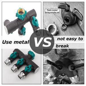 Adaptateur mâle chromé YOD personnalisé à 360 degrés avec robinet d'arrêt, connecteur de robinet extérieur, répartiteur de <span class=keywords><strong>tuyau</strong></span> de jardin à connexion rapide 3 voies - Product Image 4