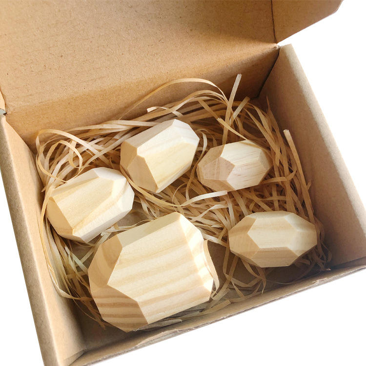 5 piezas de madera de pino color natural