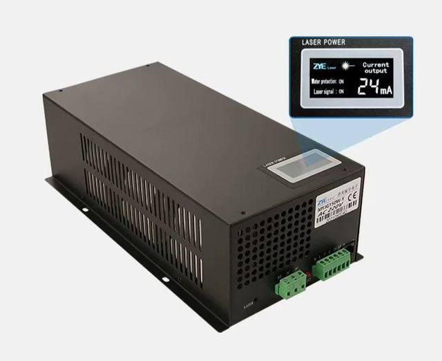 High Quality ZhenYu ZYE-MYJG 100w 150w Co2 Laser Power Supply High Voltage Power Source Built-in Ammeter Laser Power Supply