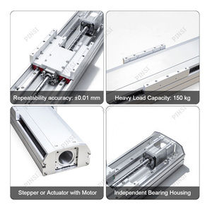 Линейный модуль с шарико-винтовой передачей для тяжелых нагрузок до 150 кг, полузакрытый, для одноосевых роботов, скользящий стол - Product Image 4