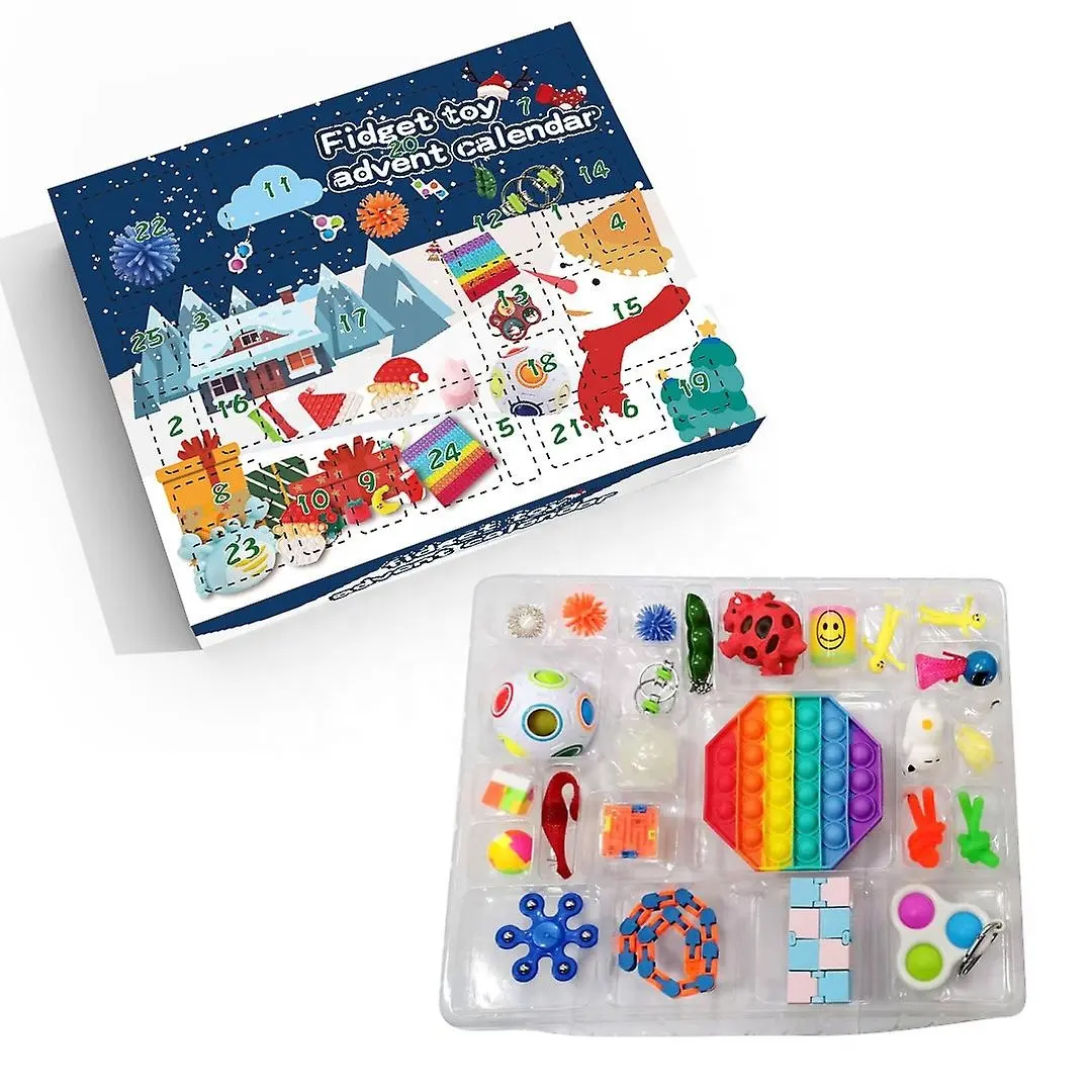 Aanpassen 24 Dagen Fidget Speelgoed Kerst Adventskalender Box Voor Jongens En Meisjes Xmas Inclusief Speelgoed Cadeau Set