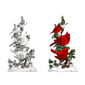 Swirling Glitter Snow Globe Cardinal <strong>Christmas</strong> Ornament Lamp Light Spinning Water <strong>Lantern</strong> <strong>Christmas</strong> <strong>Lantern</strong> - Product Image 4