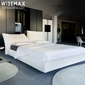 WISEMAX мебель высокого качества с деревянным каркасом, современная мебель, кровать размера «king-size» с регулируемым изголовьем
