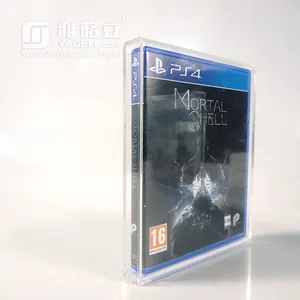 Vente en gros, étui de présentation en acrylique transparent personnalisé pour jeu PlayStation 4 PS5 protecteur en acrylique pour jeu vidéo