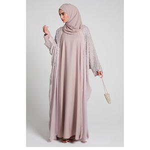 Abaya Abierta LEDUO Personalizada, Elegante, Lujosa, Glamurosa, Brillante, con Cuentas y Cristales, para Bodas - Product Image 1