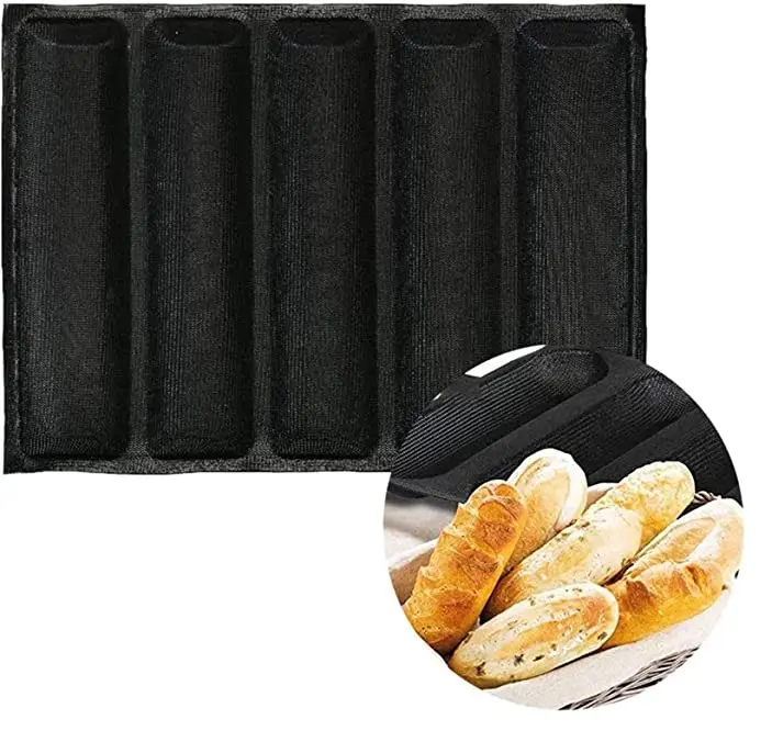 Stampo per panini per Hot Dog Mini stampi per panini stampi per pane Baguette francese in Silicone 12 forme per pane perforato per uso alimentare