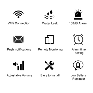 Detector de Fugas de Agua Ultrasónico Inteligente Tuya, con WiFi, Inalámbrico, Sistema de Alarma de Seguridad para el Hogar, Control Remoto por Aplicación, Alerta en Tiempo Real - Product Image 6