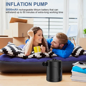 Pompe à air électrique portable 5200 mAh, gonfleur rapide pour piscine, gonfleur silencieux, compresseur rapide pour matelas, gonfleur rapide pour canapé d'extérieur - Product Image 4