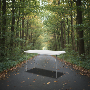 Table pliante rectangulaire moderne en fer blanc portable pour le camping, les mariages et les événements en plein air - Product Image 4