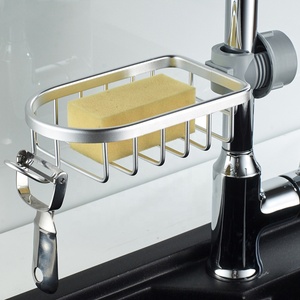 Étagère de Douche <span class=keywords><strong>D</strong></span>étachable Fonctionnelle et Robuste Noire et Argentée, Sans Perçage, pour Cuisine et Salle de Bain, <span class=keywords><strong>en</strong></span> Métal, <span class=keywords><strong>En</strong></span> Stock - Product Image 4