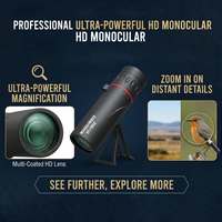 Telescopio Monocular de Alta Definición, Portátil para Exteriores, 2000*24, para Tomar Fotos con el Teléfono Móvil