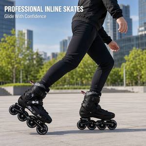 Patins à roulettes en ligne unisexes pour adultes OEM, coque rigide en PP, roulement ABEC-9, cadre en alliage d'aluminium CNC, roue en PU hautement élastique, vente en gros - Product Image 5