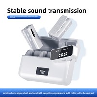Micrófono Lavalier de Doble Uso Transfronterizo para Transmisión en Vivo al Aire Libre, Captación de Audio para Teléfono Móvil, Cancelación de Ruido, Diseño Compacto