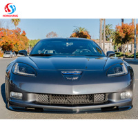 HONGHANG Factory Wholesale Front Bumper Lip Splitter for Chevrolet Corvette C6 2005-2013 ABS Front Spoiler