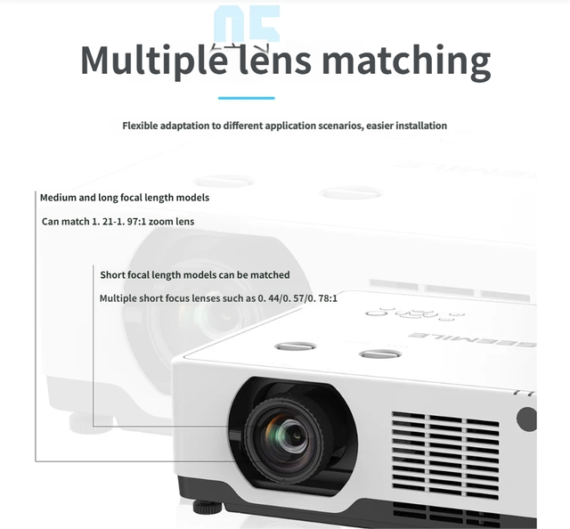 SML-ELC620UST Professional Laser Projector Ultra 6200 ANSI Lumens For Multimedia Classroom