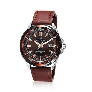 Reloj de cuarzo NAVIFORCE 9056 para hombre, reloj de cuero impermeable deportivo informal a la moda, reloj Masculino - Product Image 1