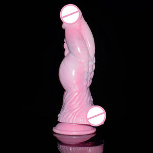 Jouet sexuel en caoutchouc pour femmes, pénis en caoutchouc avec point g flexible, gode épais, jeux sexuels pour adultes, 1 pièce, 24cm - Product Image 3