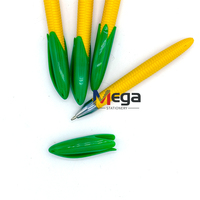 MEGA Vente à Chaud Jaune Nouveauté Poivre Maïs Forme Légumes Fruits Série Stylo À Bille Promotionnel pour La Publicité
