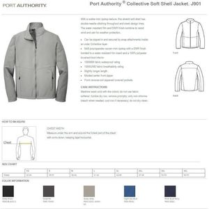 2025 Chaquetas de exterior con texto de logotipo bordado personalizado para hombres J901 Soft Shell Zip up con características colectivas - Product Image 5