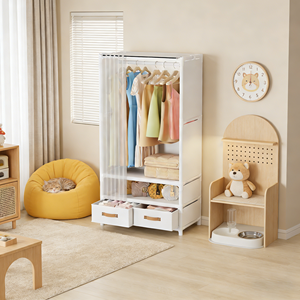 <span class=keywords><strong>Armoire</strong></span> <span class=keywords><strong>de</strong></span> <span class=keywords><strong>rangement</strong></span> portable autoportante en stock aux États-Unis, avec design japonais multicouche, grande capacité, style simple - Product Image 4