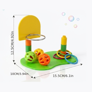Parrot Toy Training Set: <b>Ring</b> Toss Game for Small and Medium-Sized Birds—Interactive Training Equipment - Product Image 6