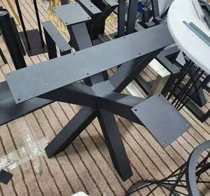 أثاث غرفة الطعام ، أثاث مطعم ، أرجل مربعة الشكل من الفولاذ ، لطاولة الخشب ، قاعدة طاولة معدنية من الصلب - Product Image 2