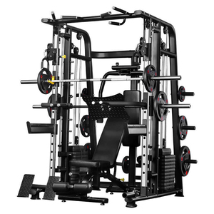 Appareil de musculation NJ Smith Machine : Cage de puissance à câbles unisexe en acier <span class=keywords><strong>pour</strong></span> entraînement fonctionnel et renforcement musculaire - Product Image 1
