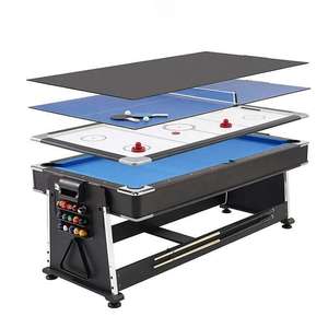 <span class=keywords><strong>Table</strong></span> <span class=keywords><strong>de</strong></span> jeux multifonction 4 en 1 : billard, hockey sur air, ping-pong, <span class=keywords><strong>table</strong></span> à manger pour la maison, salle <span class=keywords><strong>de</strong></span> jeux familiale, meubles <span class=keywords><strong>de</strong></span> divertissement - Product Image 1