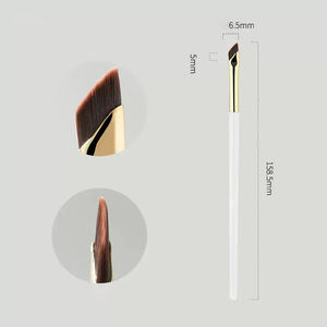 Gráfico oro blanco Etiqueta Privada personalizar Super fino punta fina ángulo líquido delineador de ojos crema cepillo para maquillaje diario - Product Image 3