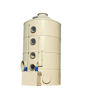 High efficiency PP material spray tower wet scrubber for glove plant