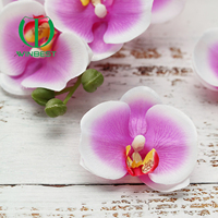 Fleurs d'orchidées Phalaenopsis artificielles en soie, effet réaliste, pour la décoration de mariages, de maisons et de fêtes