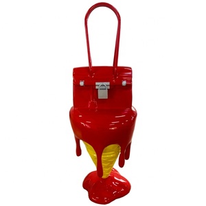 Statuette de sac à main et fenêtre de glace en fibre de verre, décoration créative et personnalisée, 1 pièce - Product Image 6