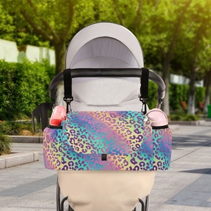 Sac à langer portable personnalisé à imprimé léopard, sac à langer pour maman, sac à langer pour bébé, organisateur de poussette pour femmes - Product Image 5