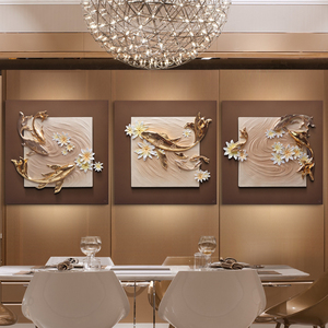 Relife Golden Fish Luxury Painting 3d Resin Painting 9 Fishes <strong>Factory</strong> <strong>Designer</strong> <strong>Art</strong> Nine Koi Fishes Painting - Product Image 2