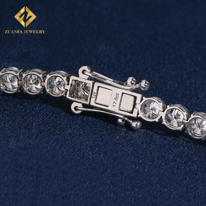 ZUANFA JEWELRY - Brazalete de Tenis de Lujo con Diamantes Cultivados en Laboratorio de 5 mm, Corte Brillante Redondo, Certificado IGI, Chapado en Oro Blanco, Unisex - Product Image 6
