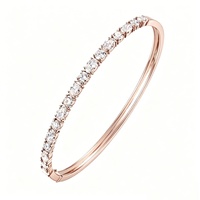 Bracelet tennis style vintage en diamant de laboratoire, or 14 carats, taille brillant, sertissage griffe, joaillerie fine