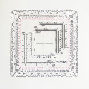 En Çok Satan Plastik 1.2mm Kalınlığında Şeffaf Kare Çizim Şablonu Açıölçer 12cm Maksimum Uzunluk Özel Logo Seçeneği - Product Image 2