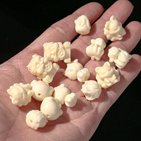 Perles entretoises sculptées à la main en forme d'animal en noix d'ivoire naturelle (Phytelephas Macrocarpa) pour la fabrication de bijoux - Vente en gros JD