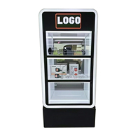 Vitrine Commerciale OEM ODM pour Cigarettes et Tabac à Chiquer avec Éclairage LED, Présentoir de Vente au Détail à 3 Niveaux avec Poussoirs