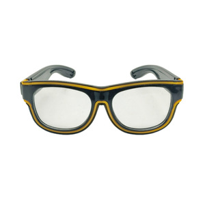 Gafas EL recargables de sombra oscura a Clara con brillo intermitente inalámbrico para la graduación de regreso a la escuela Halloween Día del padre - Product Image 6