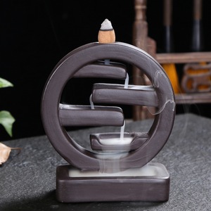 Quemador zen de incienso para la Iglesia, soporte creativo de cascada para incienso, quemador de carbón, con diseño de Buda zen - Product Image 4